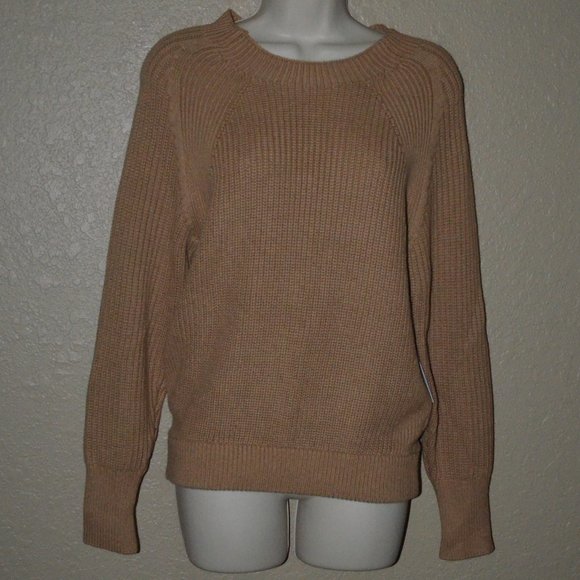 NWT $388 A Piece Apart Malu Rib Camel Crew Long Sleeve Sweater - Picture 2 of 8